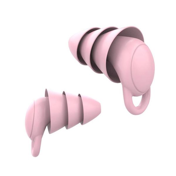 

nose clip 1pair 3 layer soft silicone ear plugs tapered sleep noise reduction earplugs sound insulation protector waterproof swimming