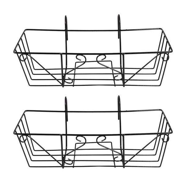 

hooks & rails 2pcs plants pot hanging holder railing flower rack bonsai