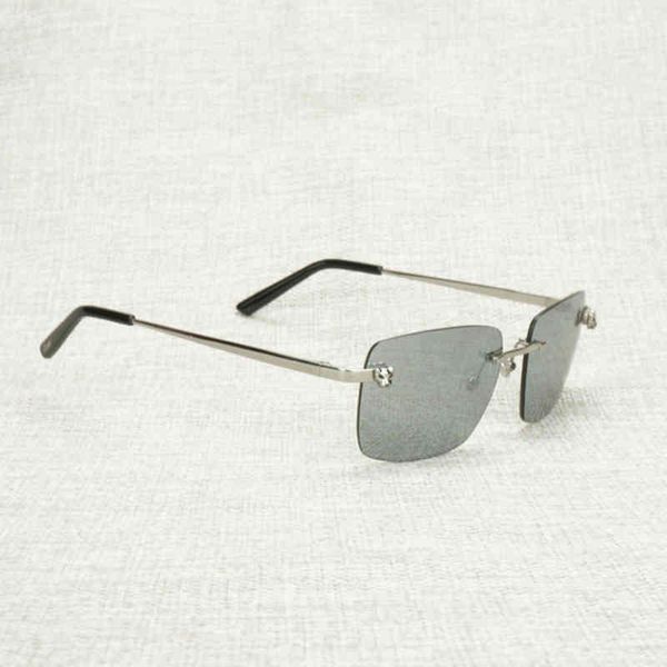 

2022 factory wholesale model vintage style men rimless square shade metal frame gafas women for outdoor driving eyewear accessories sunglass, White;black