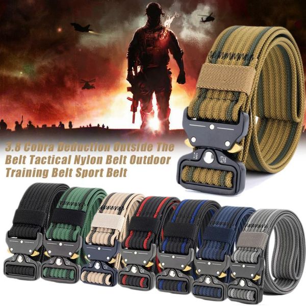 

waist support style quick-releasing for 3.8 deduction outside the belt tactical nylon outdoor training sport, Black;gray