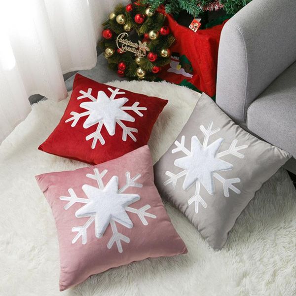 

cushion/decorative pillow christmas cushion cover 45x45 snowflake velvet hugging fashion home decoration for sofa bedroom