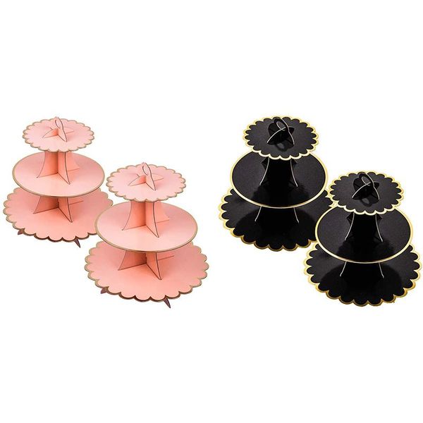 

other bakeware 2pcs cardboard cupcake holder dessert tower 3 layers
