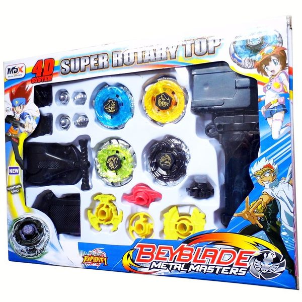 

steel war spirit gyroscope explosive spinning battle children toy set two launchers