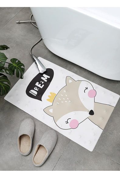 

bath mats cartoon non slip shower mat eco-friendly kids pvc machine made rubber geometric luxury rugs 40*60cm