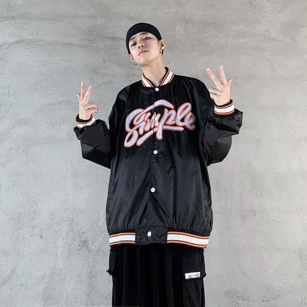 

american men's embroidered jackets baseball jaet oldschool street casual, Black;brown