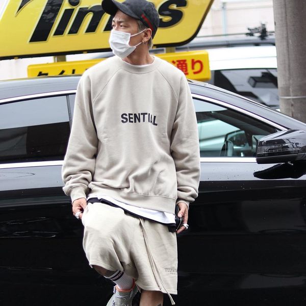 

20fw autumn winter oversize 3d silicon reflective hoodie skateboard loose pullover crew neck sweatshirt, Black