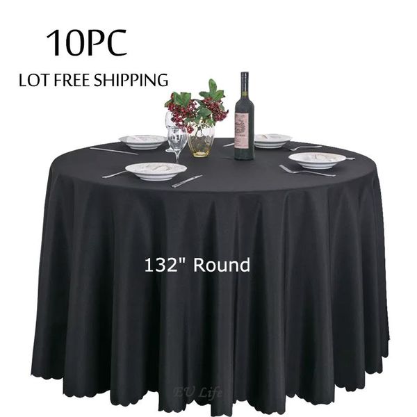 

table cloth factory outlet 10pc fancy christmas tablecloth 132" black nappe ronde rectangular mantel for wedding banquet party decors