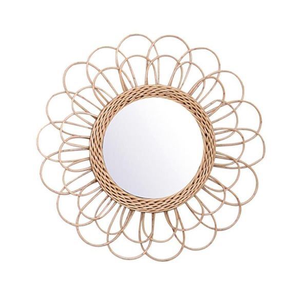 

mirrors nordic wicker wall mount mirror rattan dressing innovative art deco round living room bathroom hanging