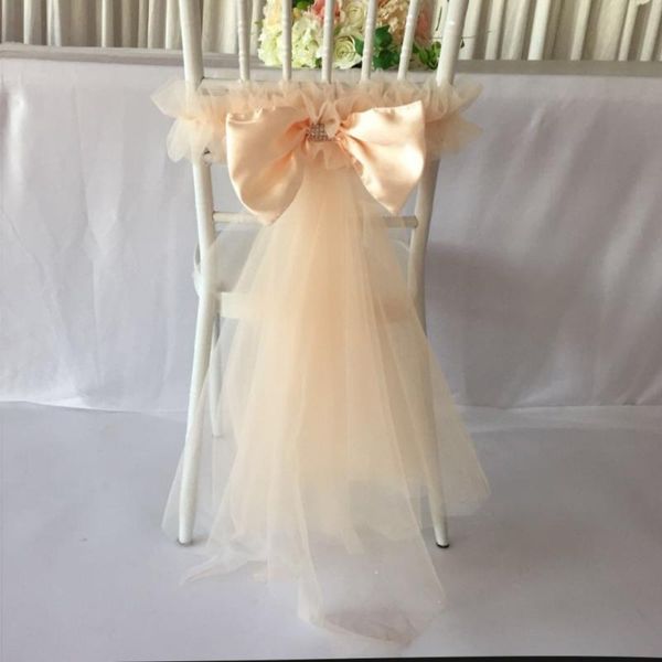

pcs sheer tutu with / without satin bow design chiavari chair cap sash cover sashes
