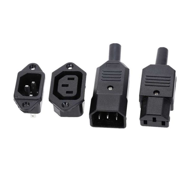 

iec320 c14 c13 electrical ac 3 female male inlet plug connector 3pin socket mount
