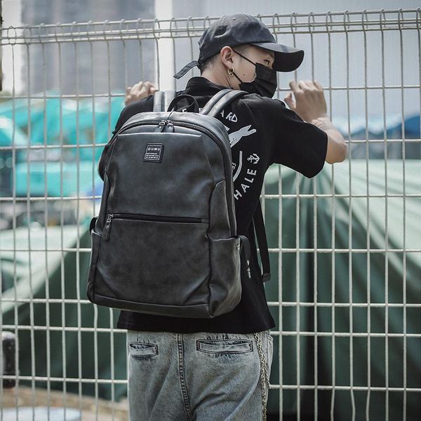 

backpack tidog simple korean version of the leather