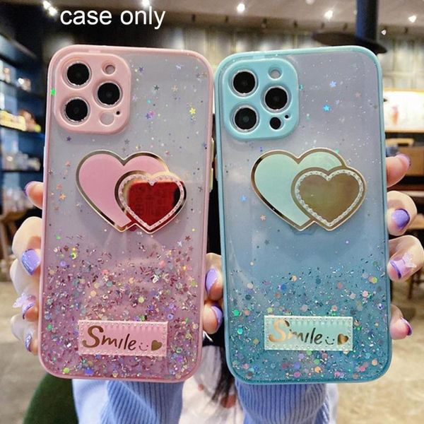 

cell phone pouches colored starry case for 12 / mini transparent soft pro max clear cover back mobile love glitter bling star y3a3