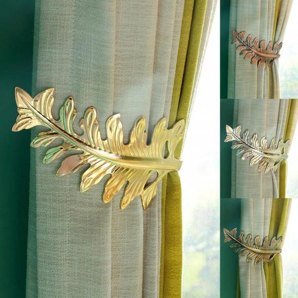 

other home decor 2pcs hook rust-proof leaf pattern design zine alloy curtain tiebacks for living room window curtains