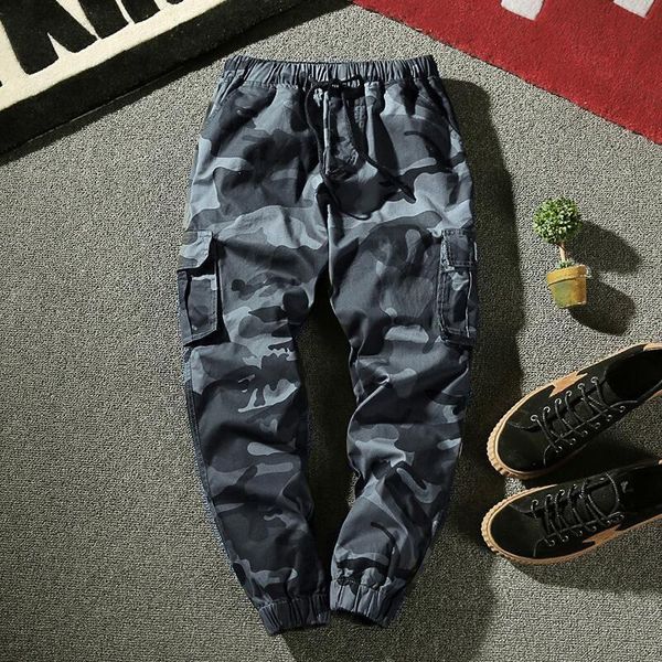 

multi-pocket joggers cargo pants men harem camouflage man cotton sweatpants streetwear casual plus size trousers m-7xl ycs2, Black