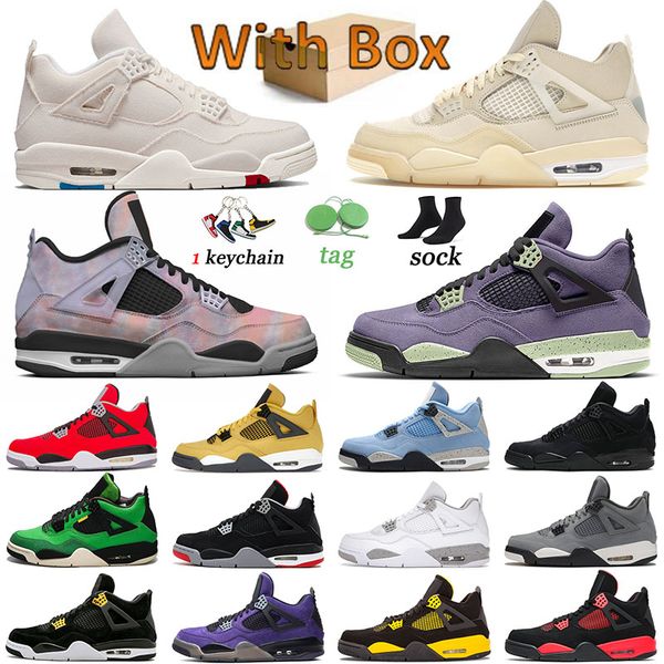 

4 4s basketball shoes designer woman jumpman sneakers canvas black cat zen master red thunder canyon purple white oreo purple suede sports m