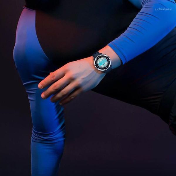 

electronic watch auto date digital led display 50m waterproof sport for men pu strap 2021 casual wristwatch hombre reloj wristwatches, Slivery;brown