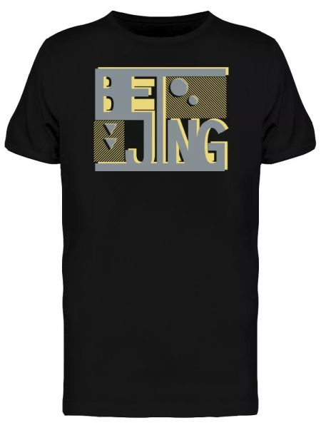 

beijing typography sports men's tee -image by shutterstock, White;black