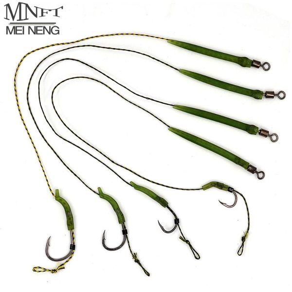 

fishing hooks mnft 8pcs carp ready tied hair chod rigs made combination barbed sizes 2# 4# 6# 8#
