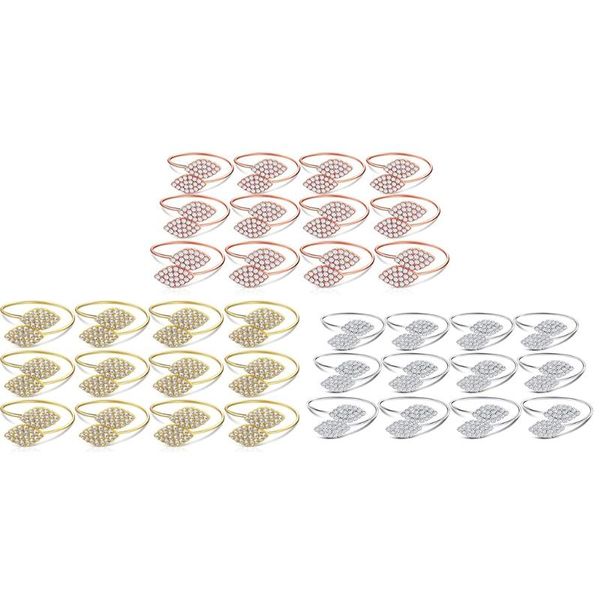 

napkin rings wedding holder metal leaves napkins rhinestone
