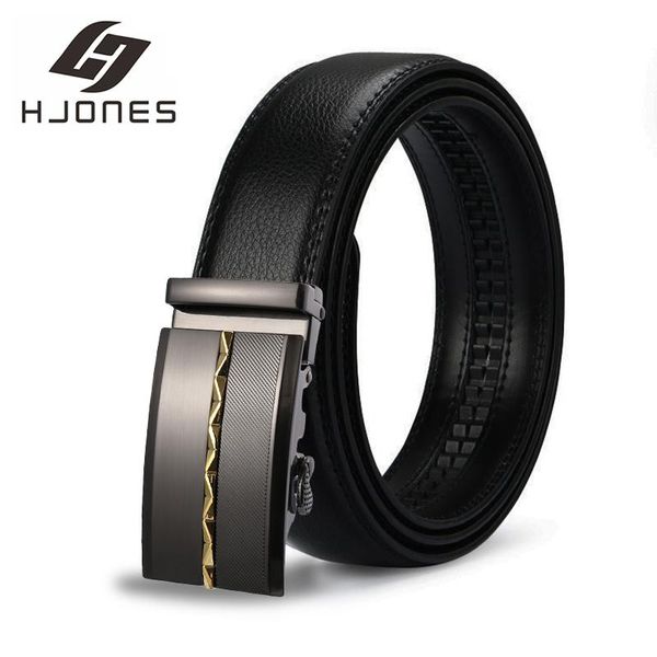 

belts hjones 2021 unique leather belt adjustable ring strap buckle business classic luxury quality for man fashion hj0035, Black;brown