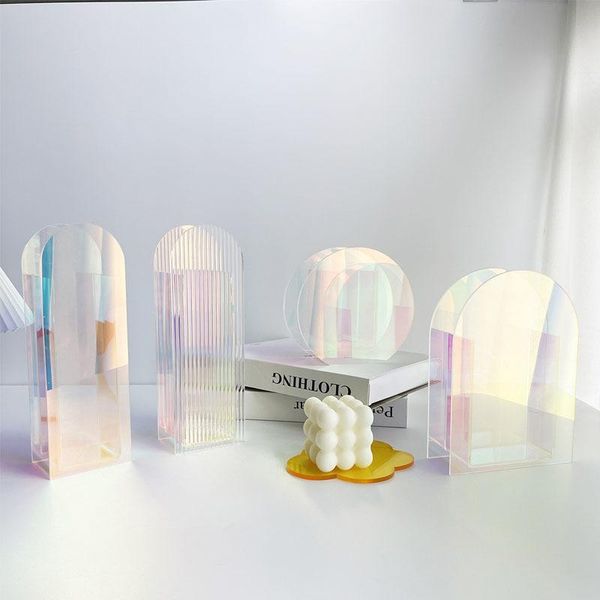 

vases nordic plastic colorful acrylic flower arrangement vase decoration living room dining table deskhome decor ornaments