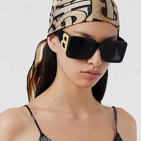 

sunglasses europe and the united states big box men's women's fashion personality b logo decorative, White;black