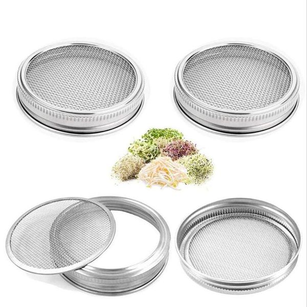

planters & pots seed sprouting germinator accessories stainless steel mason jar lids garden sprouter germination cover strainer