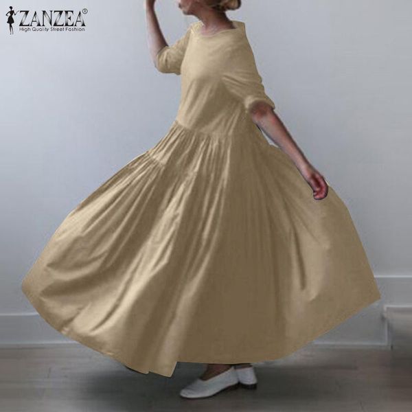 

casual dresses autumn elegant long sleeve solid maxi dress women sundress vintage loose vestidos femme kaftan plus size 7, Black;gray