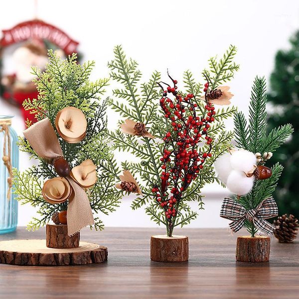 

christmas decorations artificial flowers ornament bookcases pine tree multicolor plastic+wood vivid and lifelike home decoration