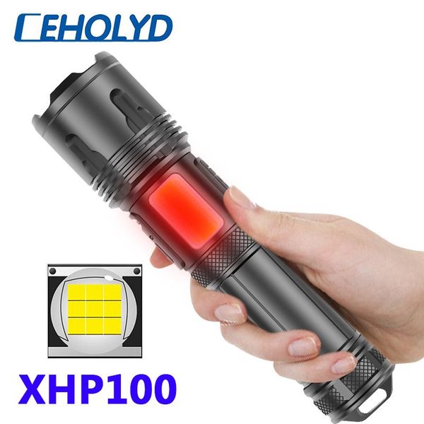 

other led lighting super bright xhp100 9-core cob powerbank function torch usb rechargeable 18650 26650 battery zoomable lantern