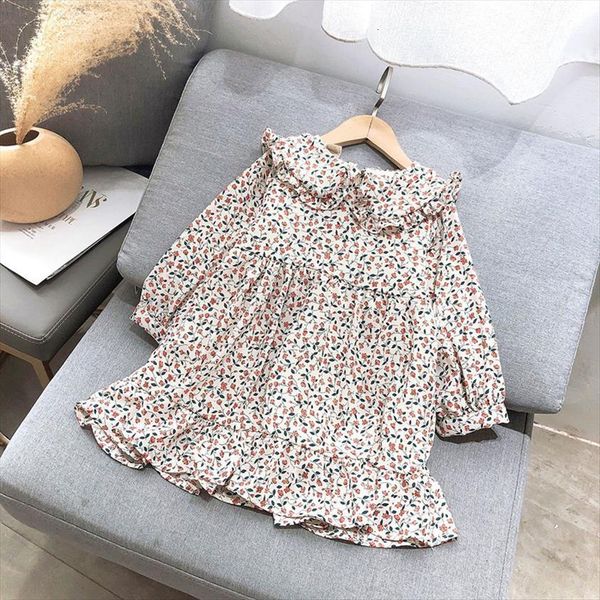 

fall kids clothes long sleeve girl dress princess korean fashion vestidos chiffon cute dresses for girls costume, Red;yellow