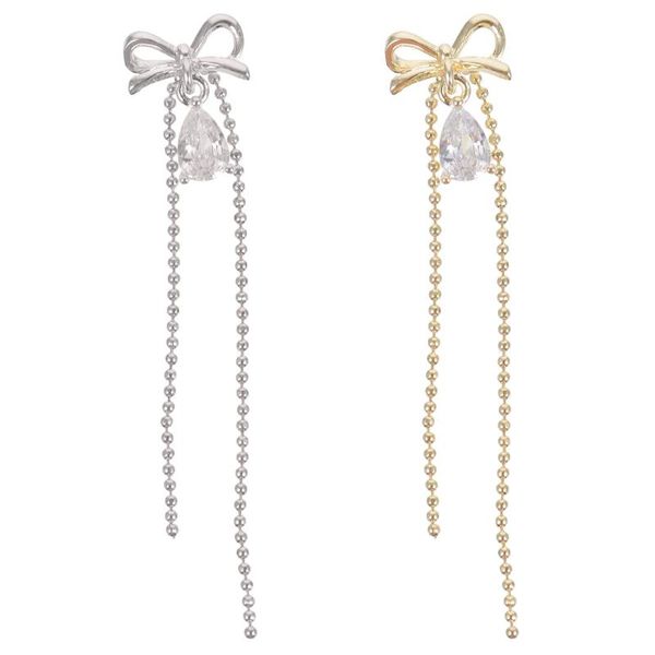 

nail drill & accessories 2pcs bow studs girl art charms home diy manicure jewelry