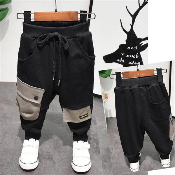 

spring autumn kids pants baby boys casual clothing cotton long trousers, Blue