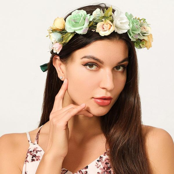 

sunflower crown headdress bridesmaid flower hair accessories wedding fashion bridal headpieces1