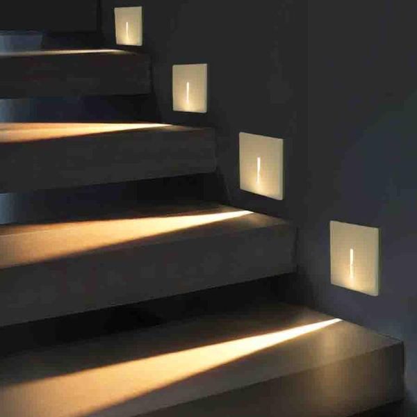 

outdoor wall lamps thrisdar 3w waterproof led step light ip65 embedded staircase corner lamp recessed stair footlight