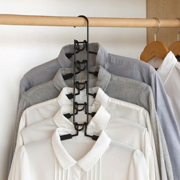 

hangers & racks 5 in 1 multi-layer clothes space-saving multiple non-slip hanger for wardrobe ghs99