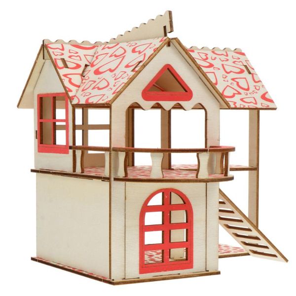 

small animal supplies 1 set hamster castle wooden house playing climbing ladder