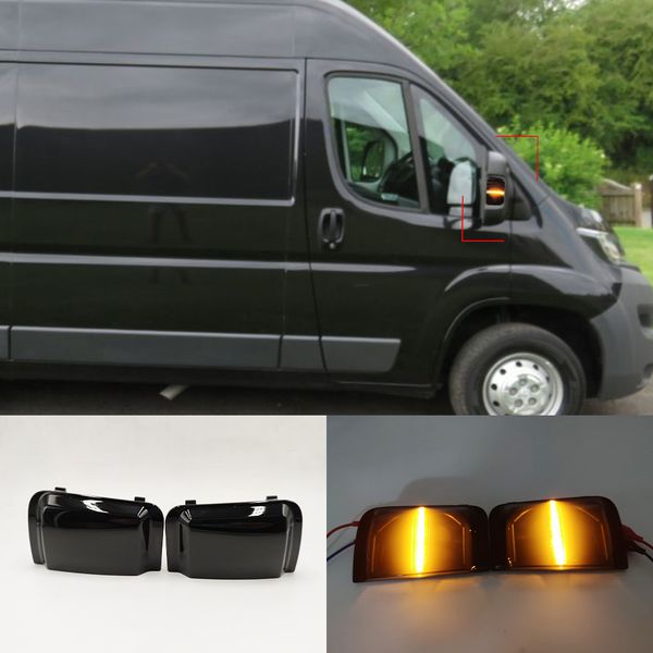 

1 set for peugeot boxer fiat ducato citroen jumper side wing rearview mirror dynamic blinker indicator led turn signal light