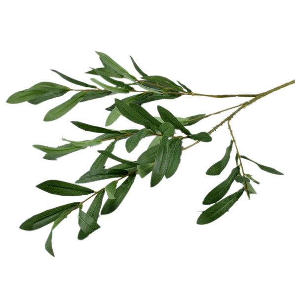 

decorative flowers & wreaths 1 piece of 6 olive leaf artificial for wedding diy party arrangement fake green plants christmas decoration