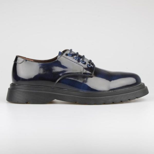 

footcourt- design dark blue genuine shiny leather shoes casual men office dress smart handmade made in turkey, Black