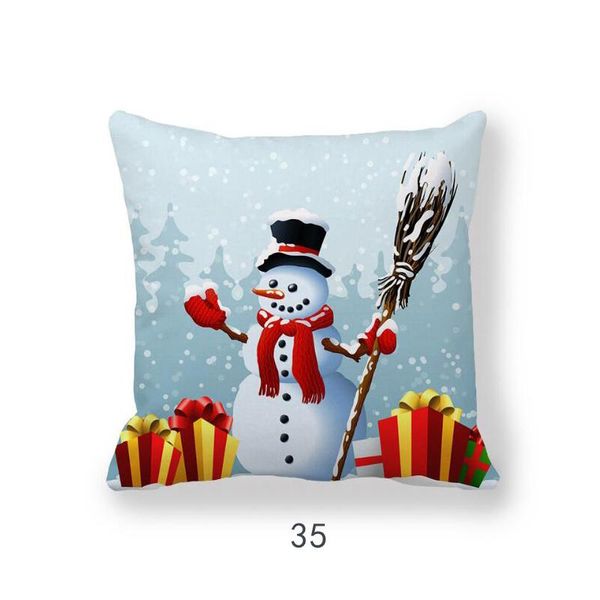 

pillow case christmas day elements series solid color polyester throw decorative pillowcases