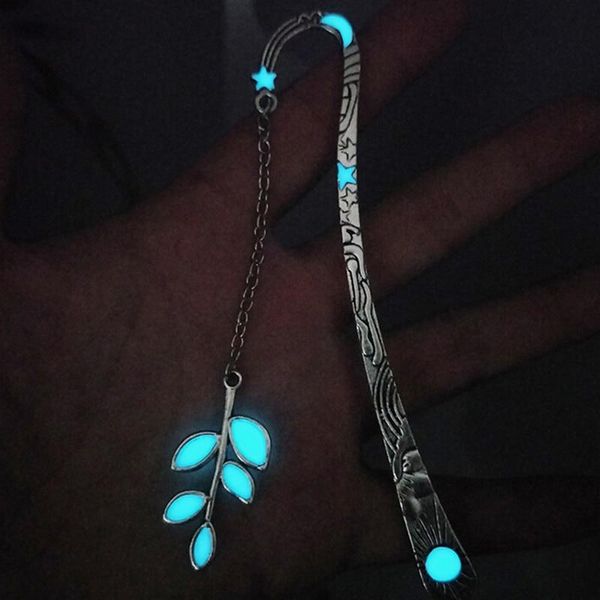 

book markers luminous bookmarks for books leaves crown label read maker mark stationery a b c 3 styles bookmark