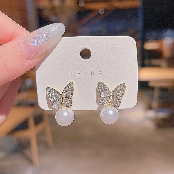 

wholesale price classic design studs titanium steel screw with drill earrings semi-circular opening with drill earrings for women gift 2k17, Golden;silver