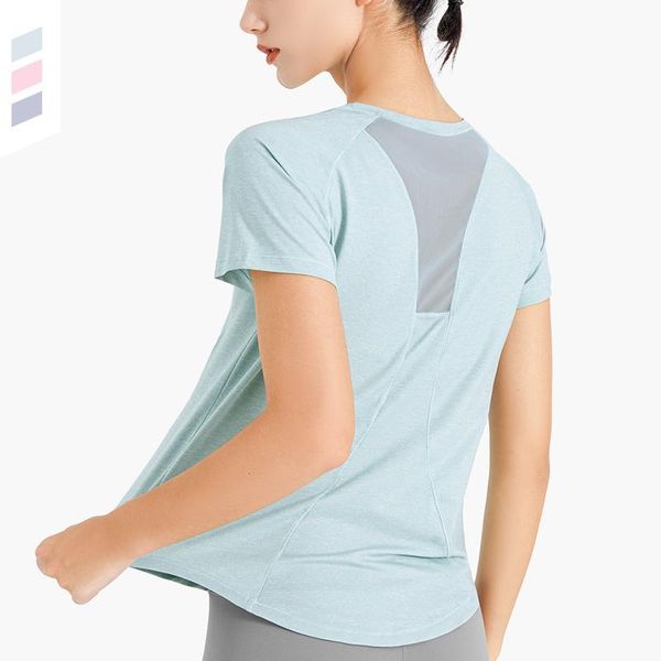 

yoga outfit short sleeve shirts sport fitness gym sports wear for women femme jersey mujer running t shirt