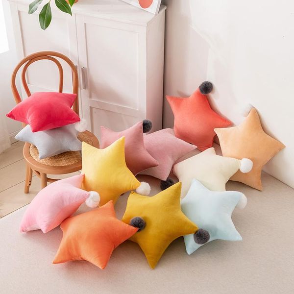 

pillow multicolored star plush 35*35cm hold colorful suit living room or bedroom as gift for everyone
