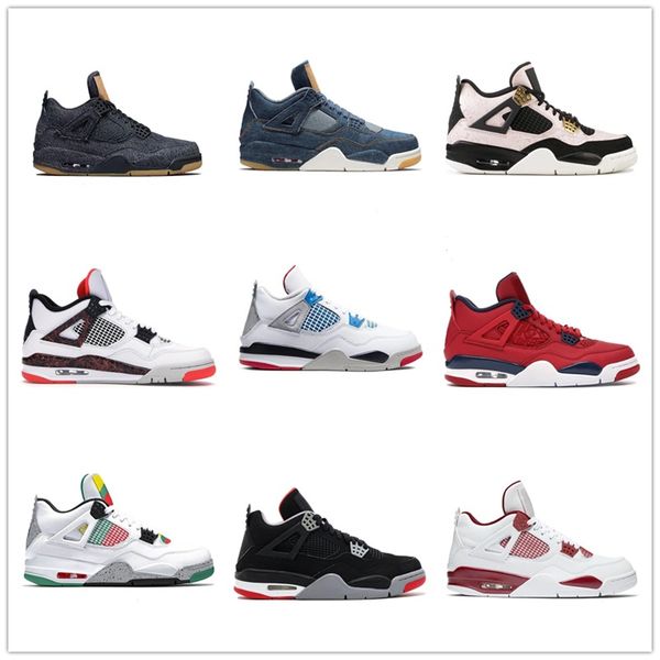 

2021 jumpman 4 men women basketball shoes university blue sail kaws metallic purple cement alternate sports trainer sneaker 4s