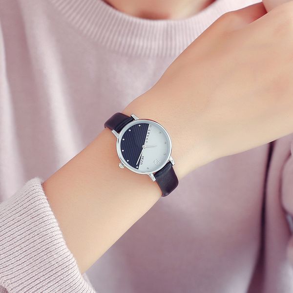 

kezzi korean watch simple student small fresh and versatile college style waterproof trend leisure female watch, Slivery;brown