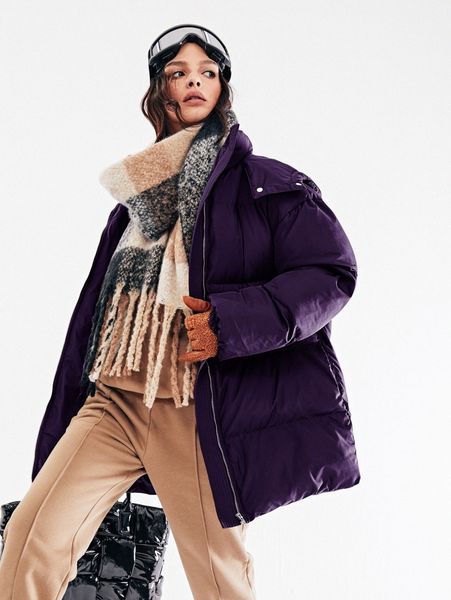 

zip up hooded puffer coat j3yb#, Black