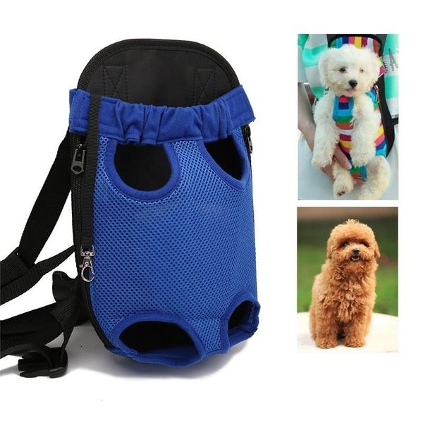 

dog carrier portable mesh out backpack pet bag shoulder breathable chest