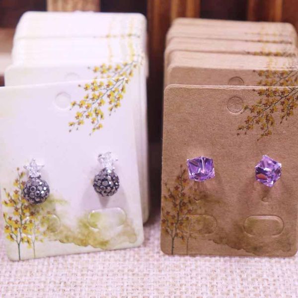 

gift wrap 100pcs diy jewelry display card earring 4x5cm hang tag stud package cards